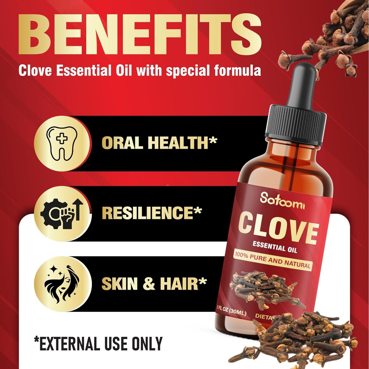 Aceite Esencial de Clavo Satoomi 30 ml - Cuidado Oral y Piel