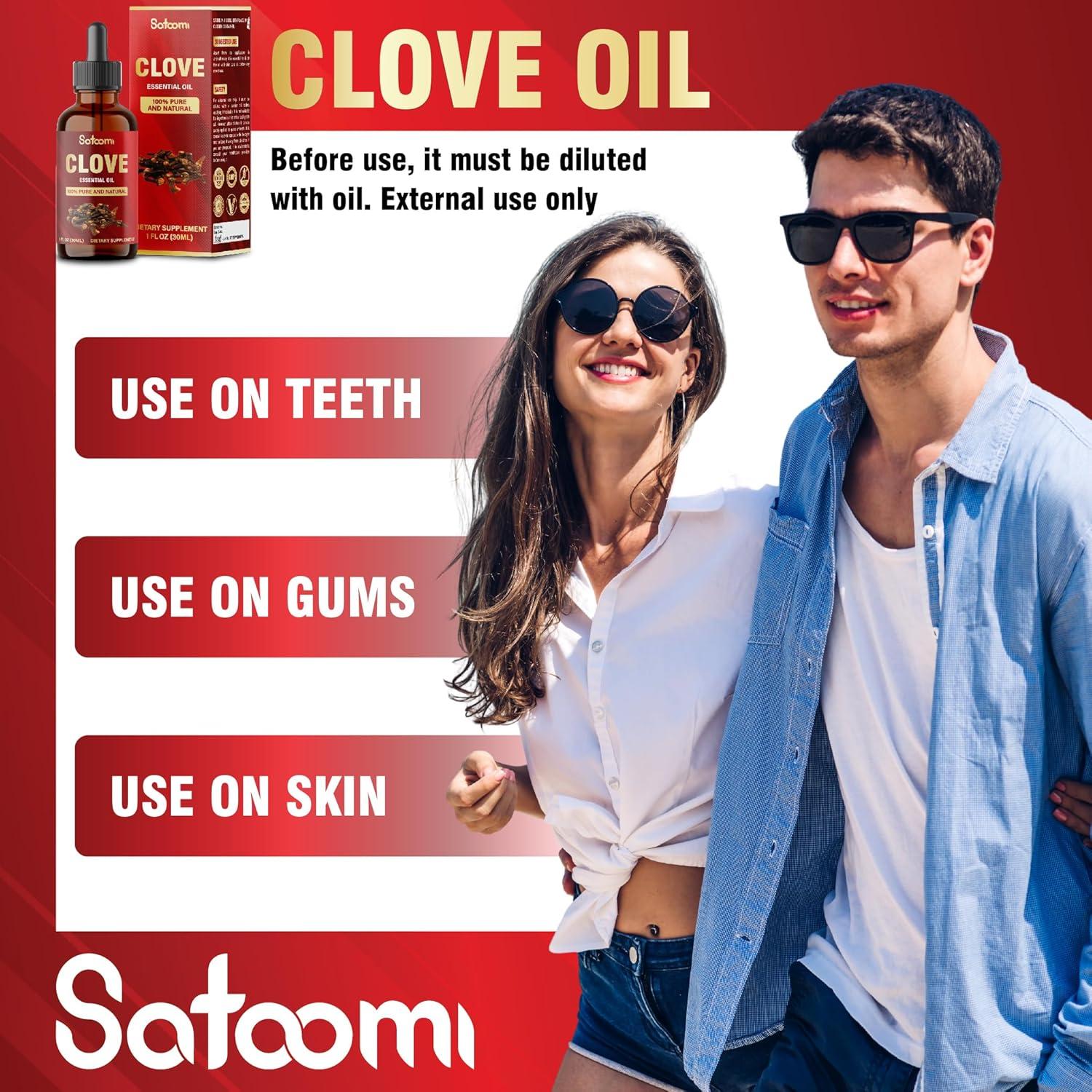 Aceite Esencial de Clavo Satoomi 30 ml - Cuidado Oral y Piel