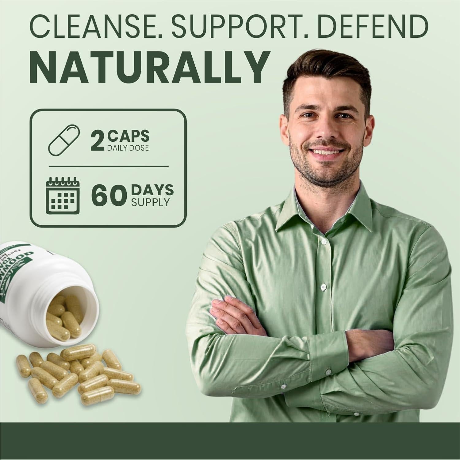 Complejo Herbal 3-en-1 Ajenjo Dulce ForestVibe 120 Cápsulas Veganas