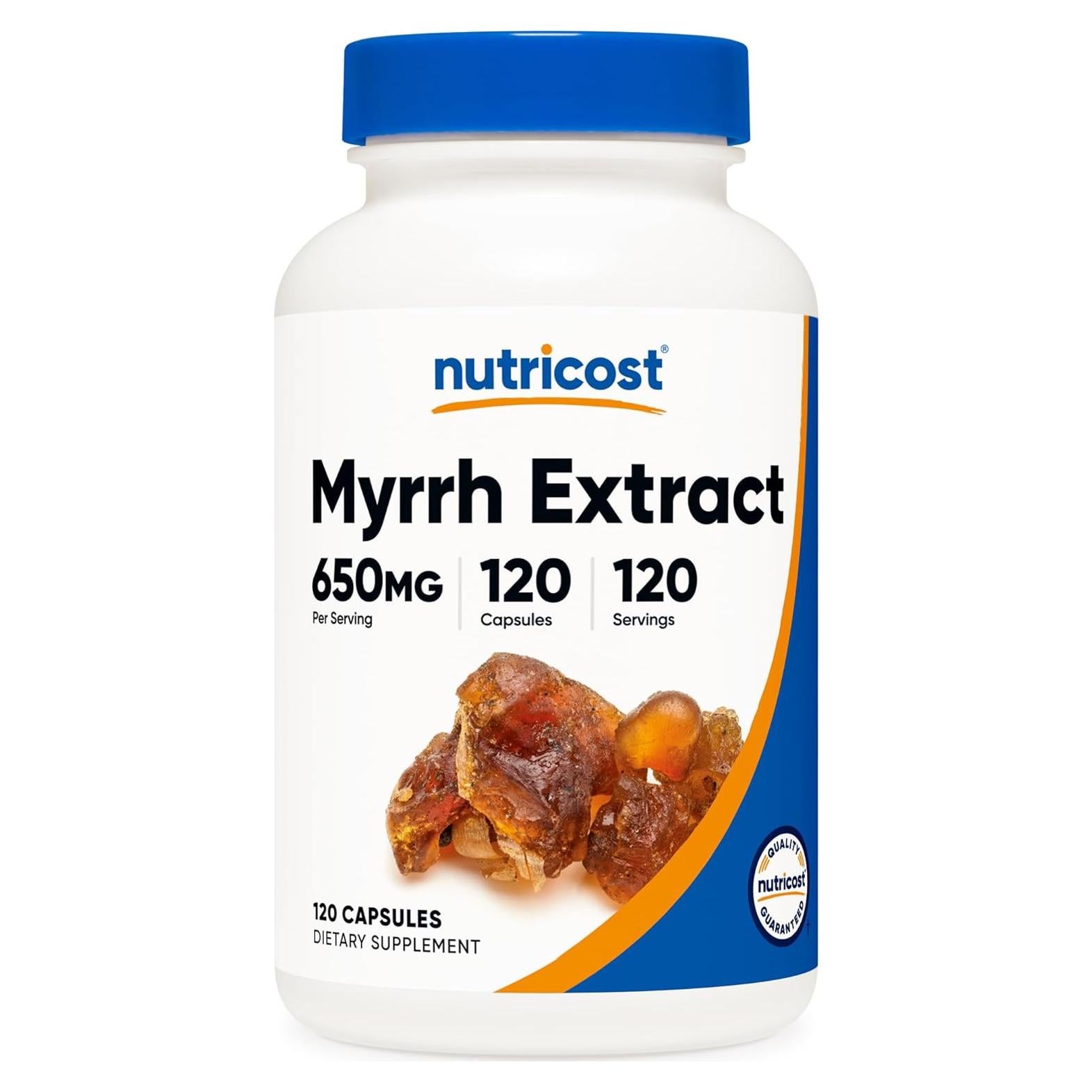 Cápsulas de Extracto de Mirra Nutricost 650mg - 120 Unidades