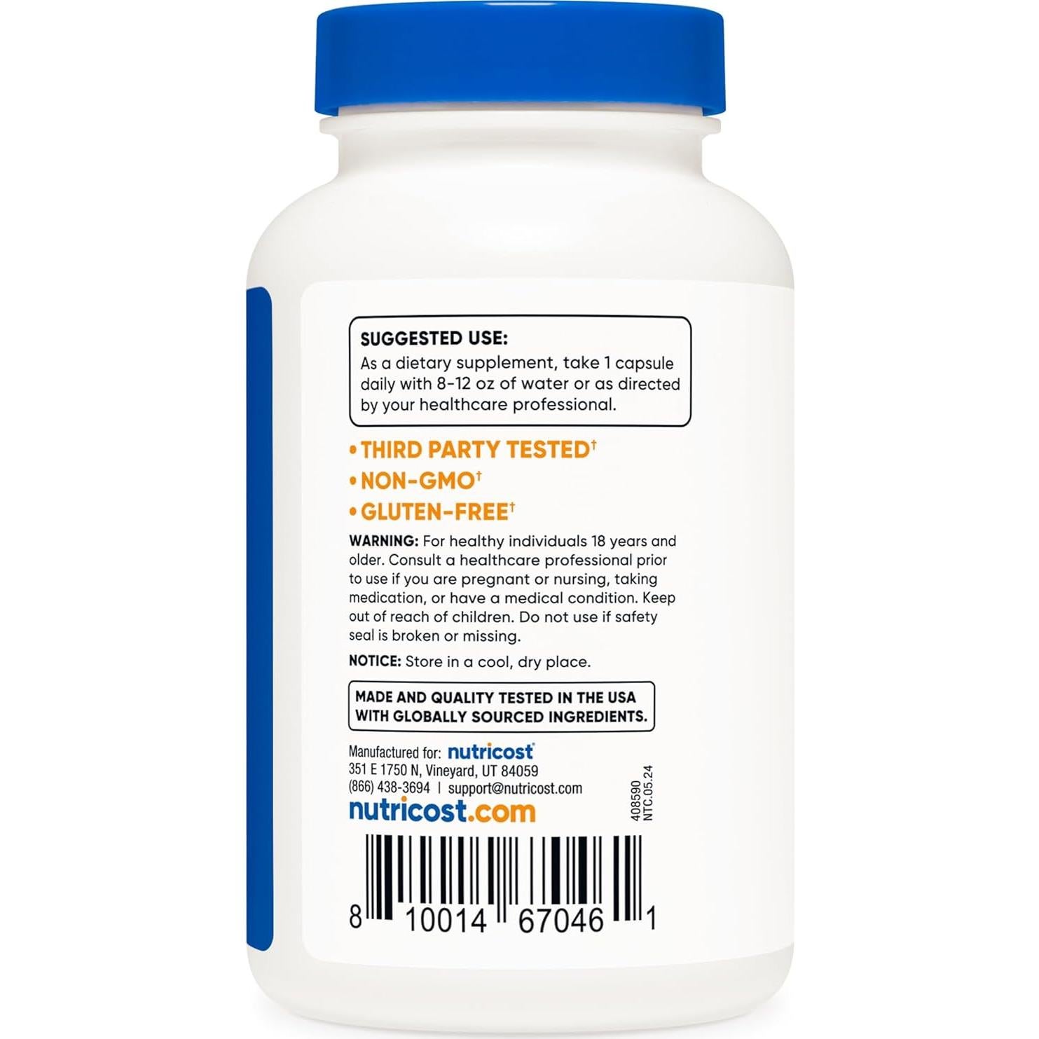 Cápsulas de Extracto de Mirra Nutricost 650mg - 120 Unidades