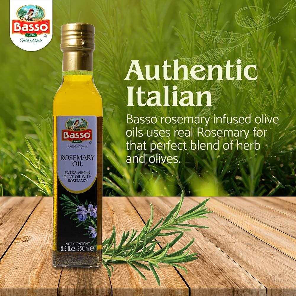 Aceite de Oliva Extra Virgen Infundido Romero BASSO 1904 250ml