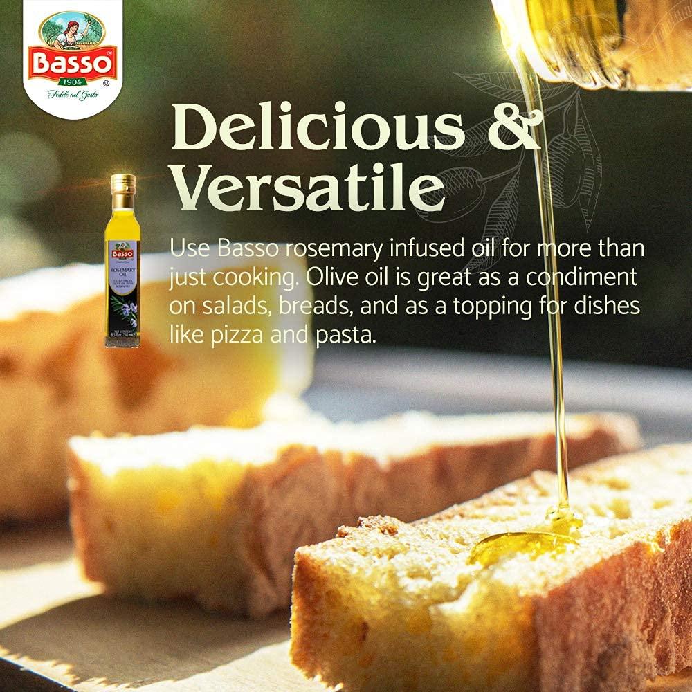 Aceite de Oliva Extra Virgen Infundido Romero BASSO 1904 250ml