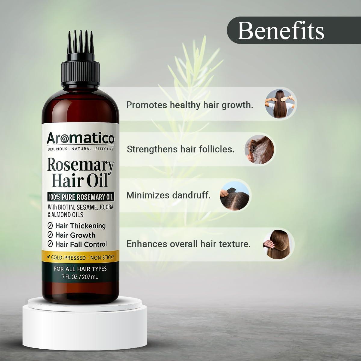 Aceite de Romero Puro 207 ml - Crecimiento y Engrosamiento Cabello