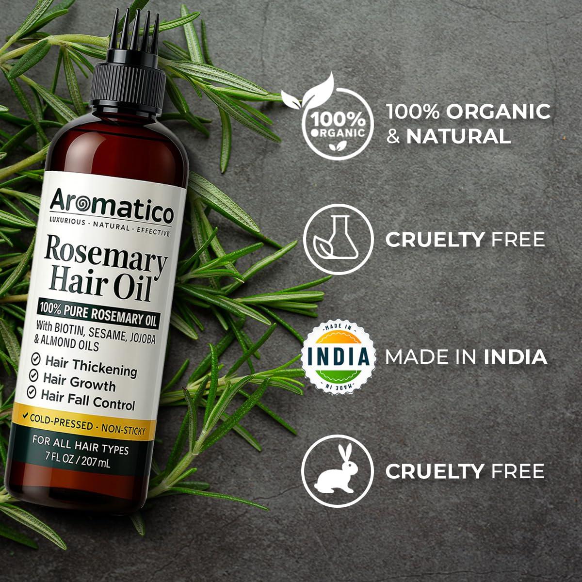 Aceite de Romero Puro 207 ml - Crecimiento y Engrosamiento Cabello