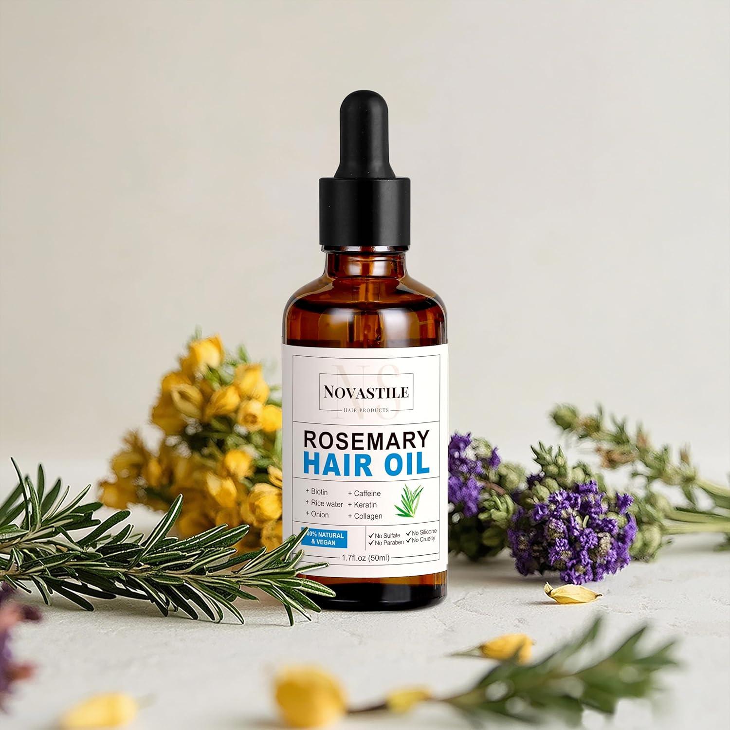 Aceite de Romero Novastile 132g - Tratamiento Cabello y Cuero Cabelludo