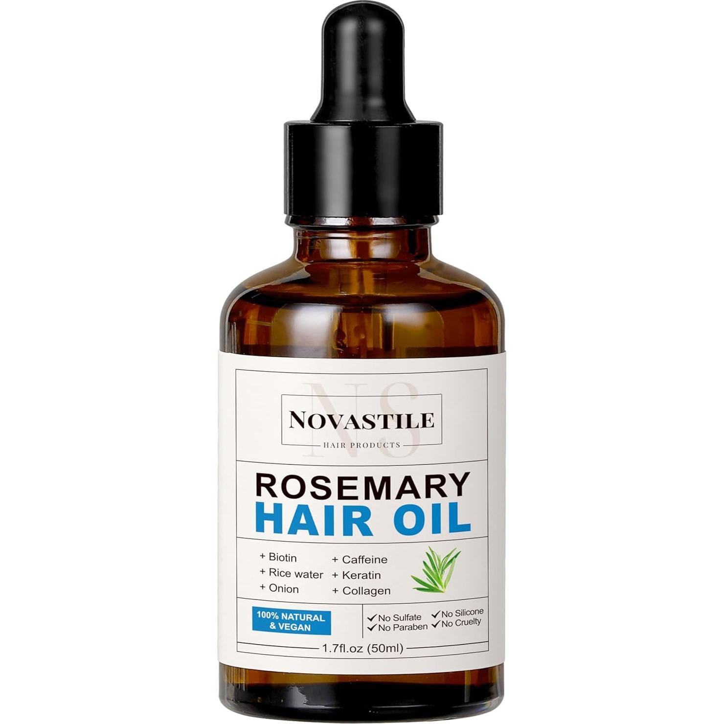 Aceite de Romero Novastile 132g - Tratamiento Cabello y Cuero Cabelludo