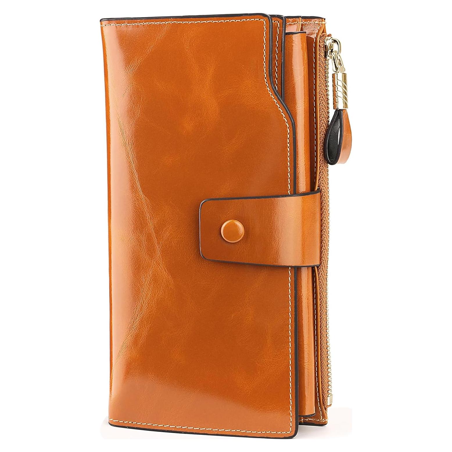 Billetera de Cuero Genuino YALUXE con Bloqueo RFID