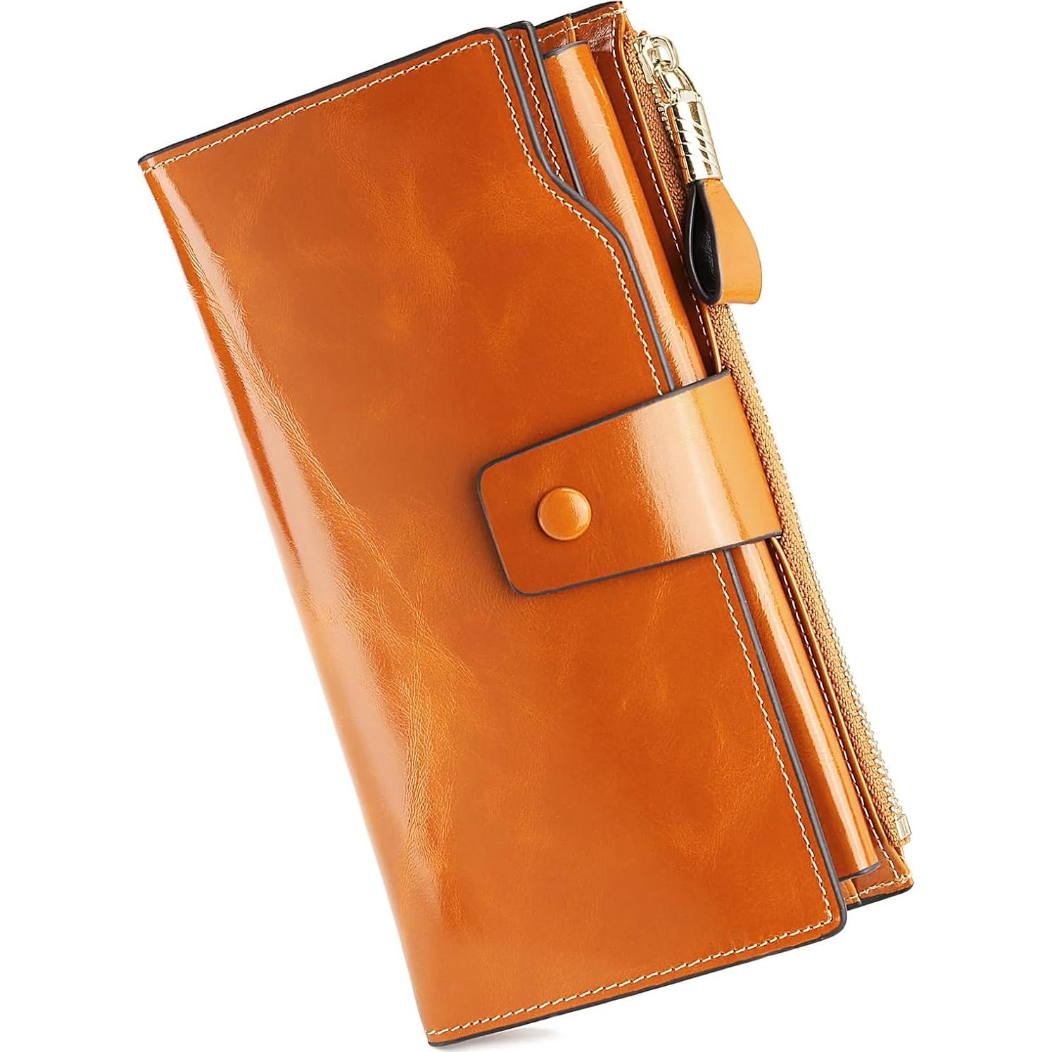 Billetera de Cuero Genuino YALUXE con Bloqueo RFID