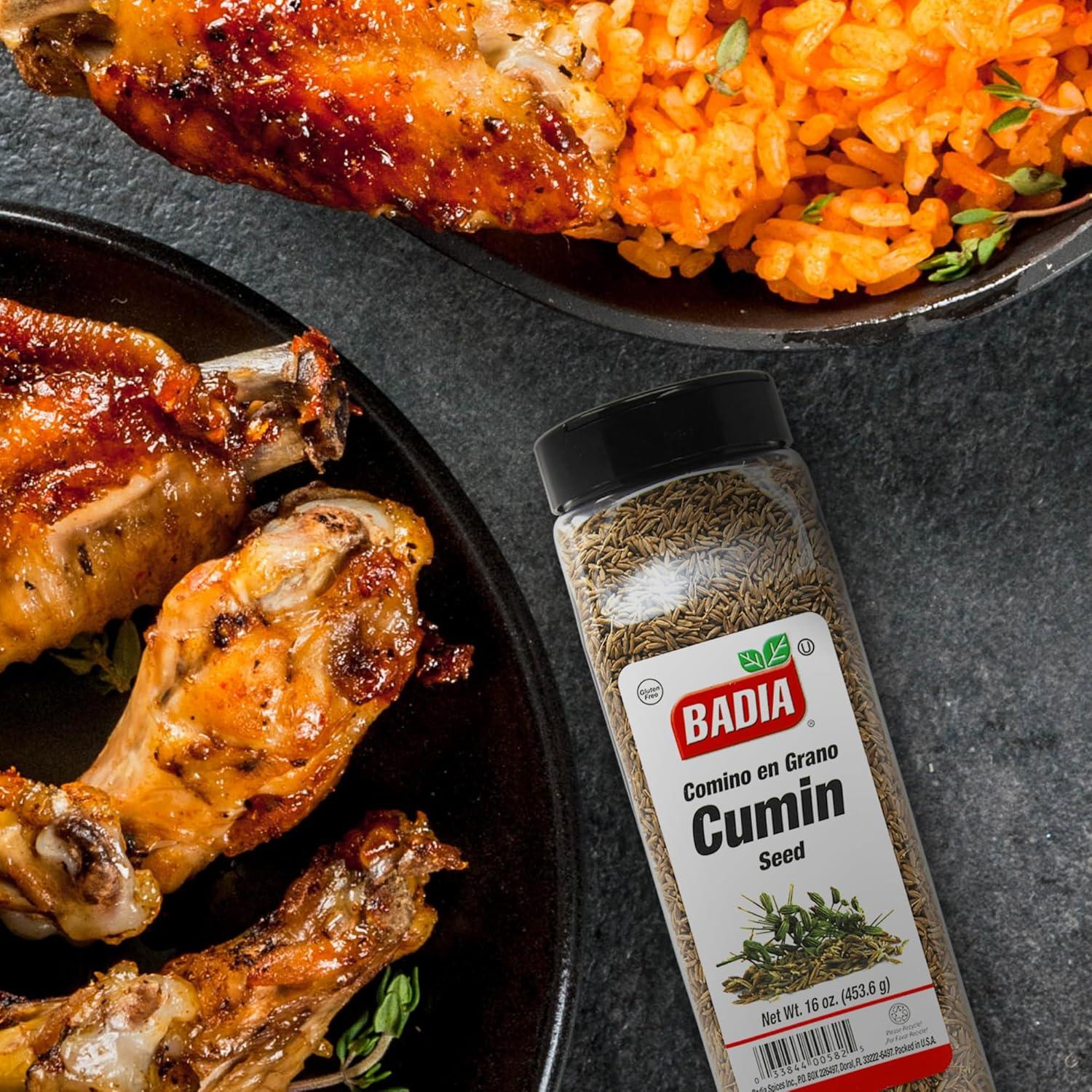 Semillas de Comino Badia 453.6 g - Especias Aromáticas para Cocinar