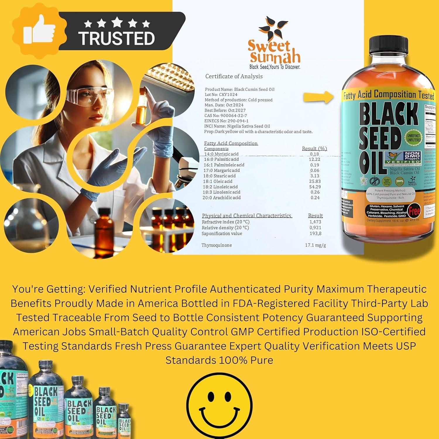 Aceite de Semilla Negra 236 ml Sweet Sunnah - Prensado en Frío