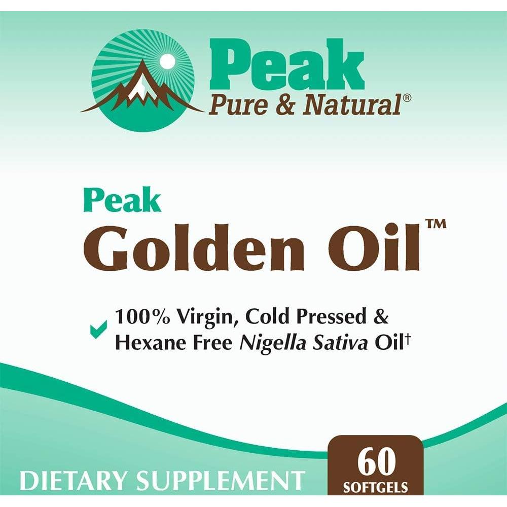 Aceite de Semilla Negra Orgánico Peak - 60 Cápsulas 2000 mg