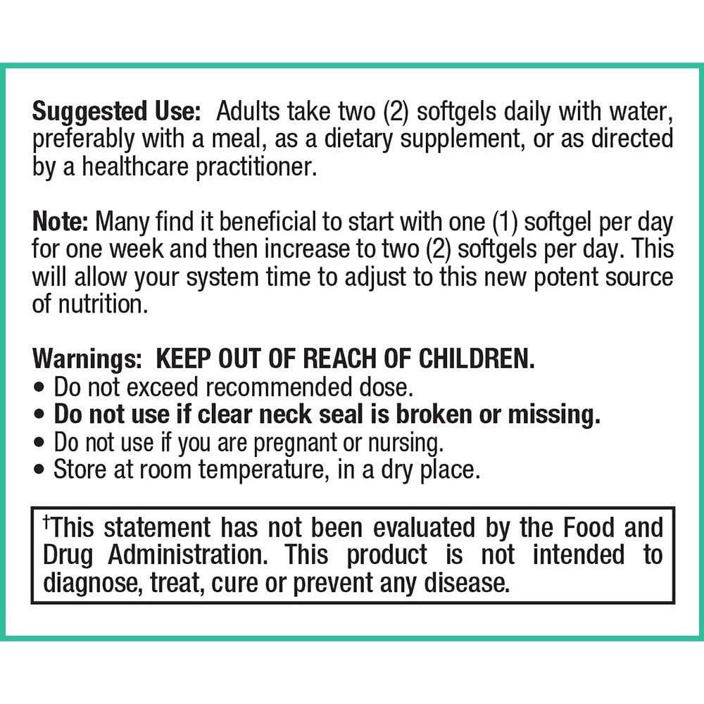 Aceite de Semilla Negra Orgánico Peak - 60 Cápsulas 2000 mg