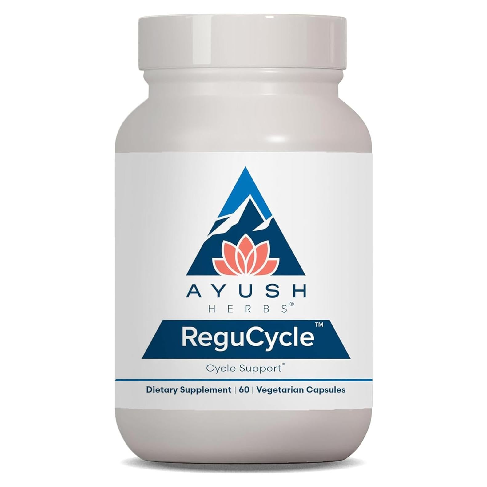 Suplemento Ayush Herbs Regu-Cycle 60 Cápsulas Vegetarianas - Equilibrio Hormonal Femenino