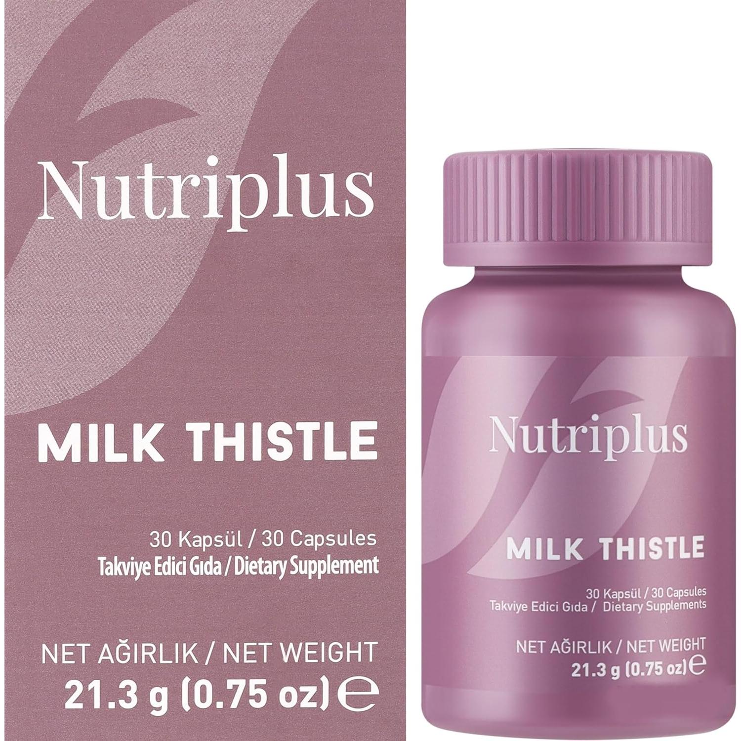 Suplemento Herbal Vegano FARMASi Nutriplus Cardo Mariano 30 Cápsulas