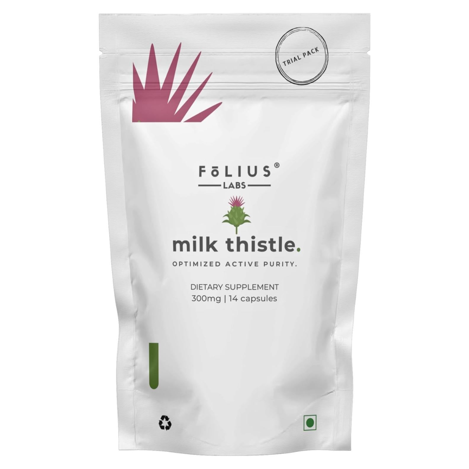 Extracto de Cardo Mariano FOLIUS LABS 300mg - 80% Silimarina - Suplemento Detox