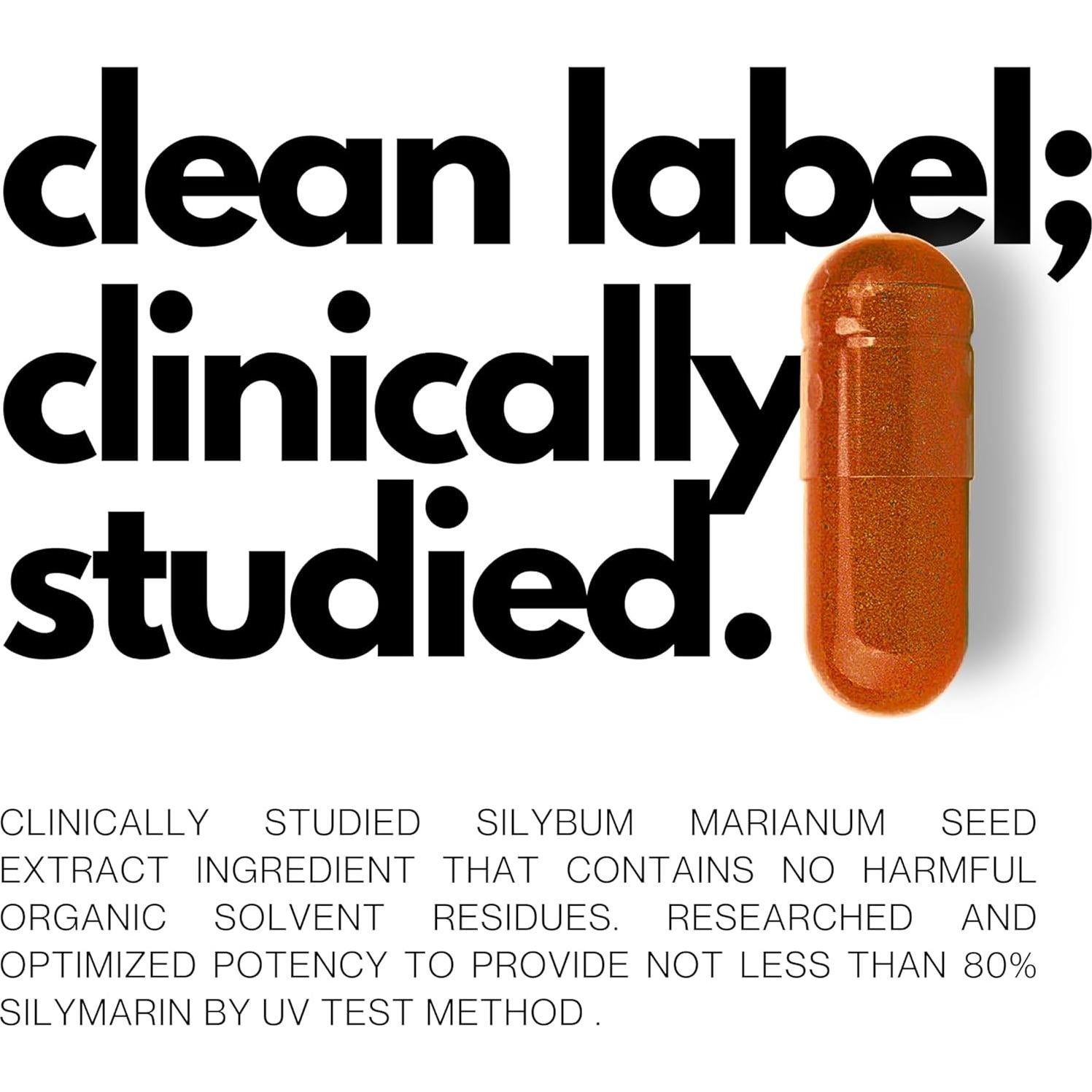 Extracto de Cardo Mariano FOLIUS LABS 300mg - 80% Silimarina - Suplemento Detox