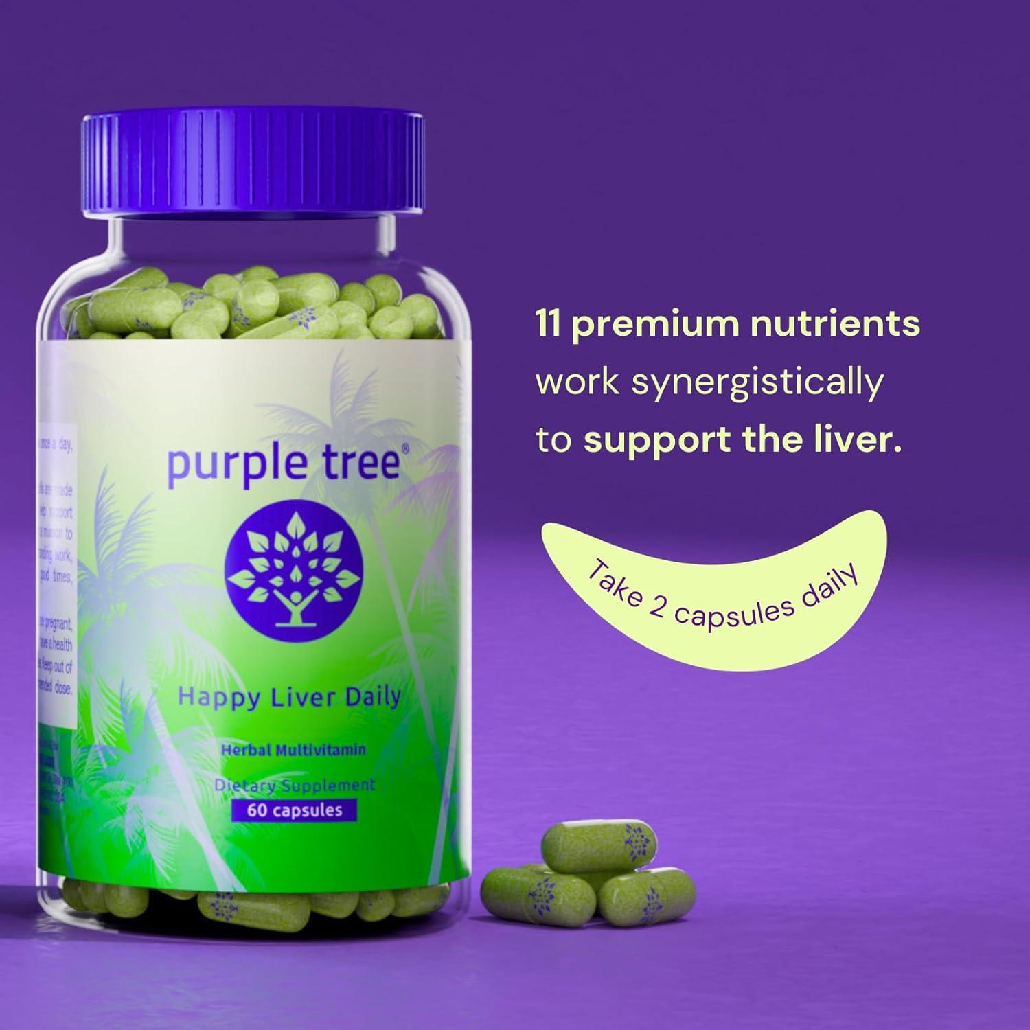 Suplemento Hepático Purple Tree | 60 Cápsulas Veganas