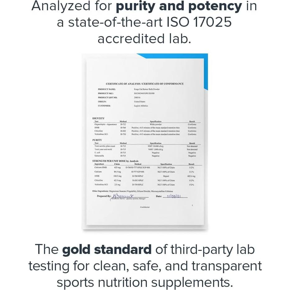 Suplemento Termogénico Quemador de Grasa Legion Forge 180g