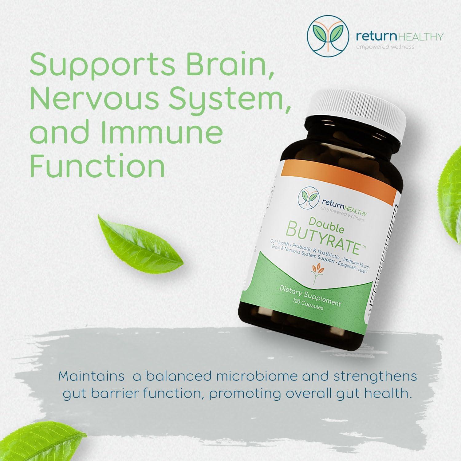 Suplemento Digestivo Doble Butirato Return Healthy 120 Cápsulas