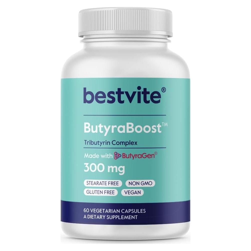Suplemento ButyraBoost 300mg Bestvite - 60 Cápsulas Veganas