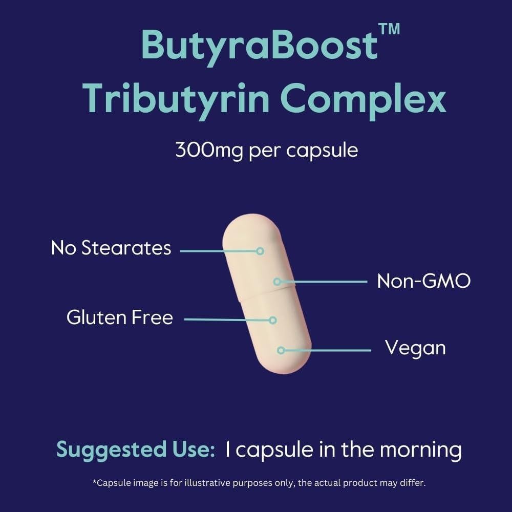 Suplemento ButyraBoost 300mg Bestvite - 60 Cápsulas Veganas