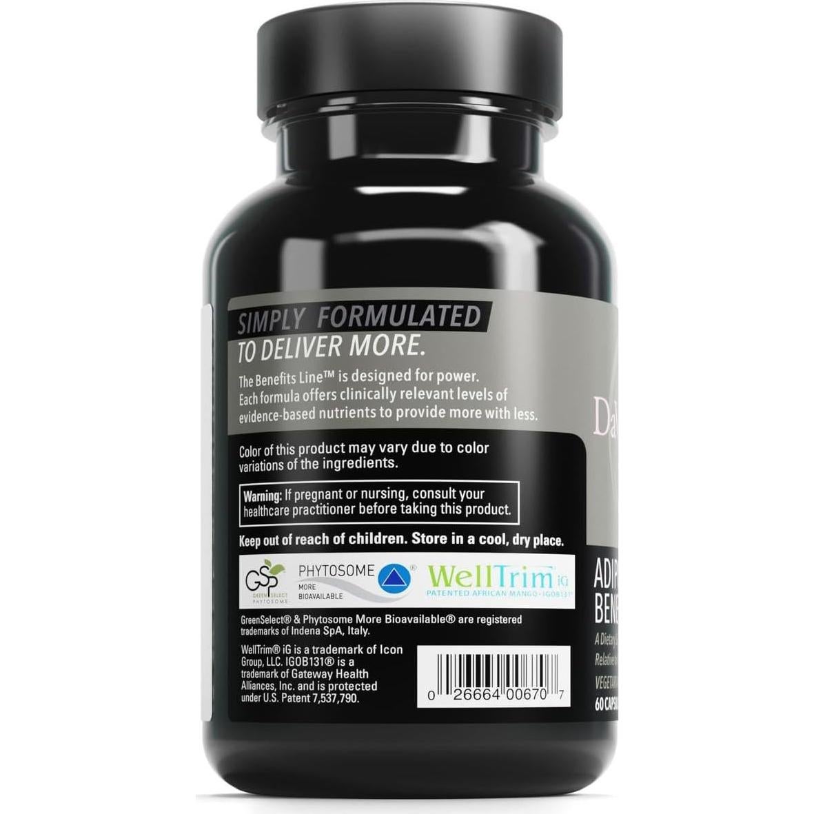 Suplemento Dietético Adipo-Leptina DAVINCI Labs - 60 Cápsulas Vegetarianas