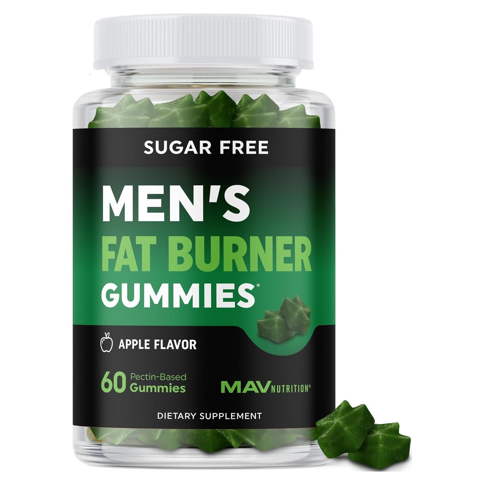 Gomitas quemadoras de grasa MAV Nutrition 60 unidades sabor manzana