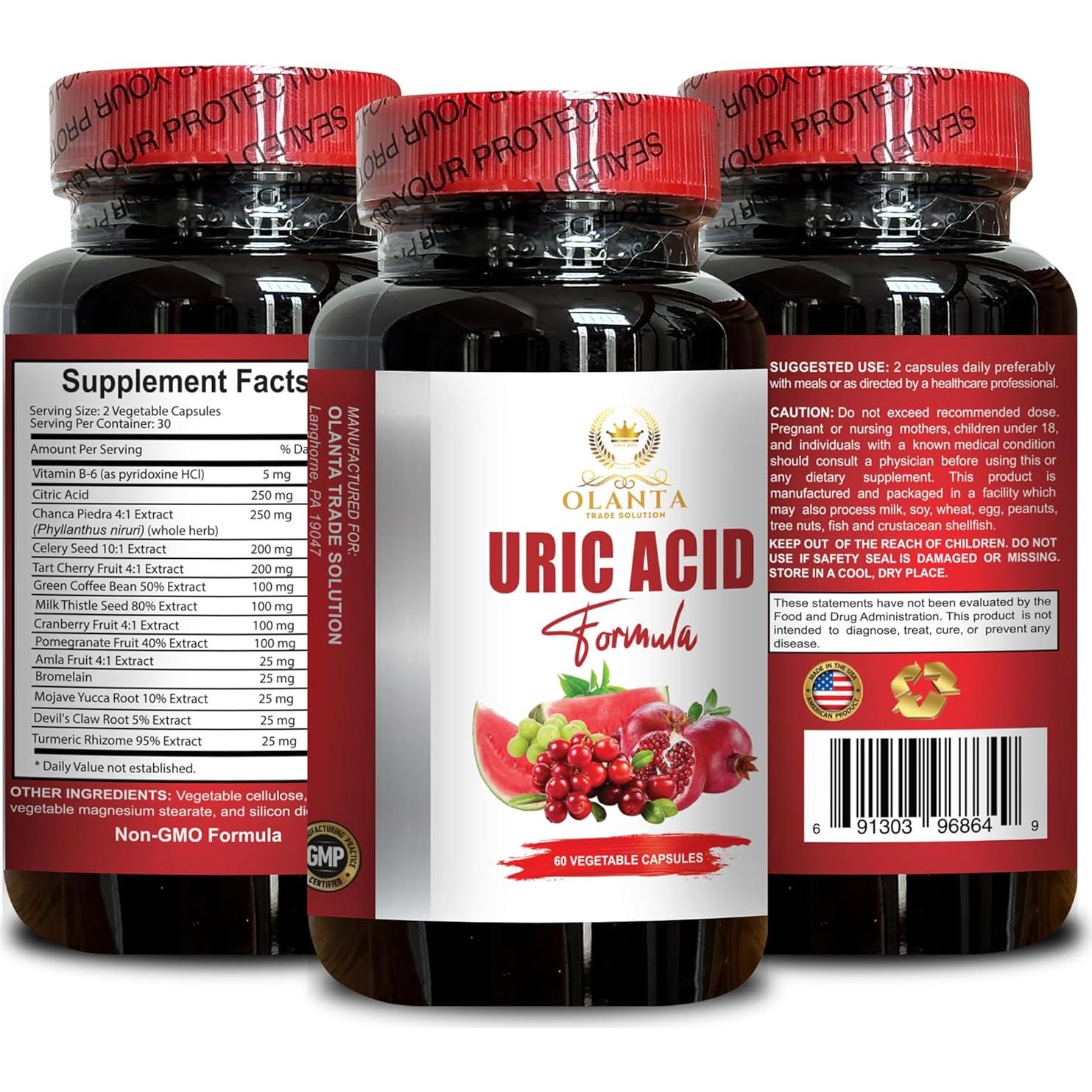 Suplemento Ácido Úrico Vitalabs - 2 Botellas 170g