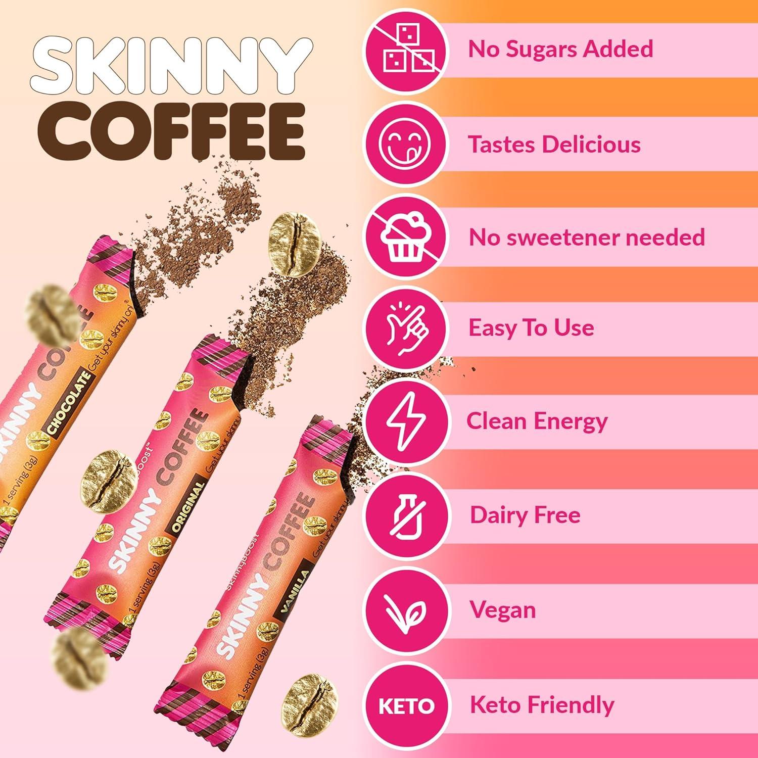 Café Instantáneo Skinny Boost Vainilla 139.5g - Sin Azúcar