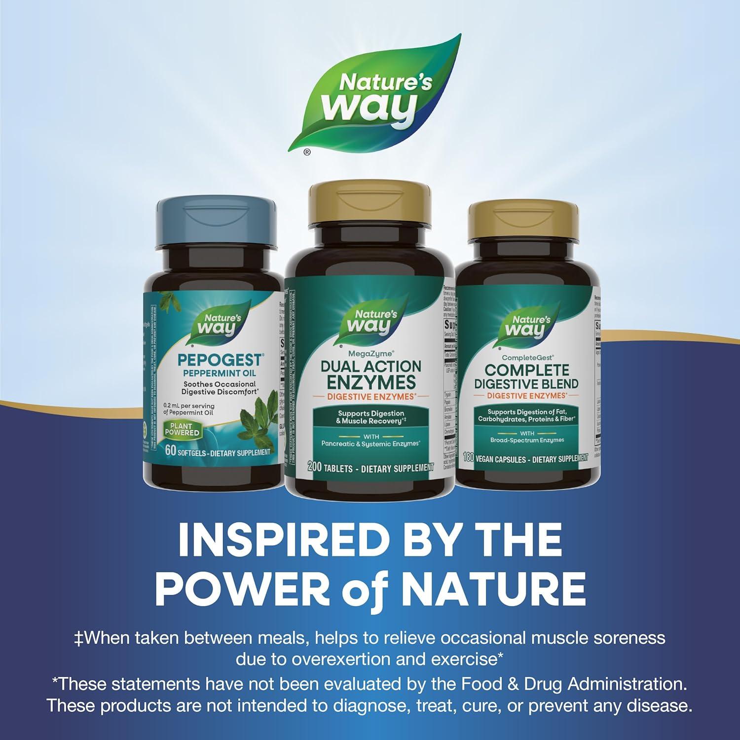 Mega-Zyme Nature's Way 200 Tabletas Enzimas Digestivas y Musculares