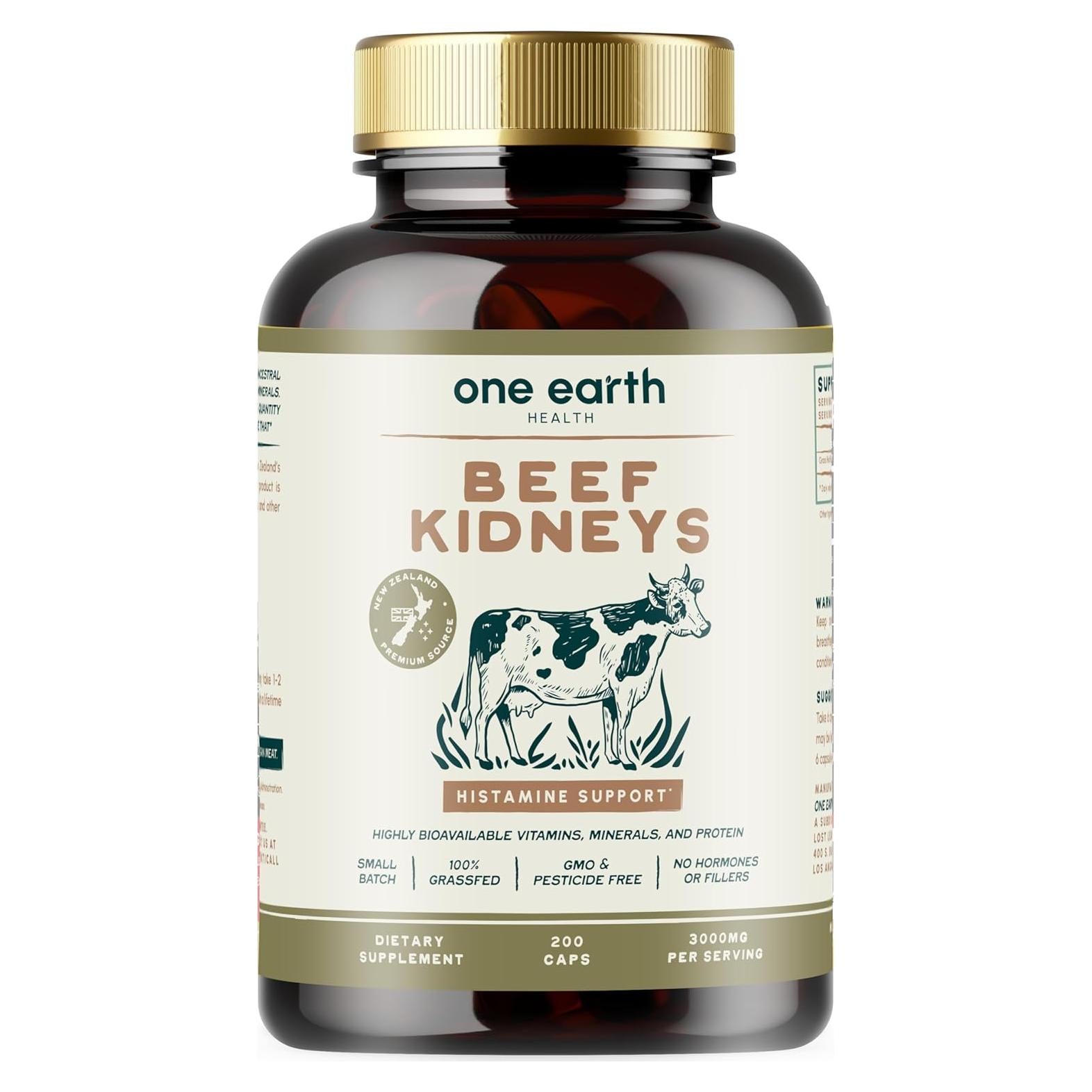 Suplemento de Riñón One Earth Health 200 Cápsulas 3000mg