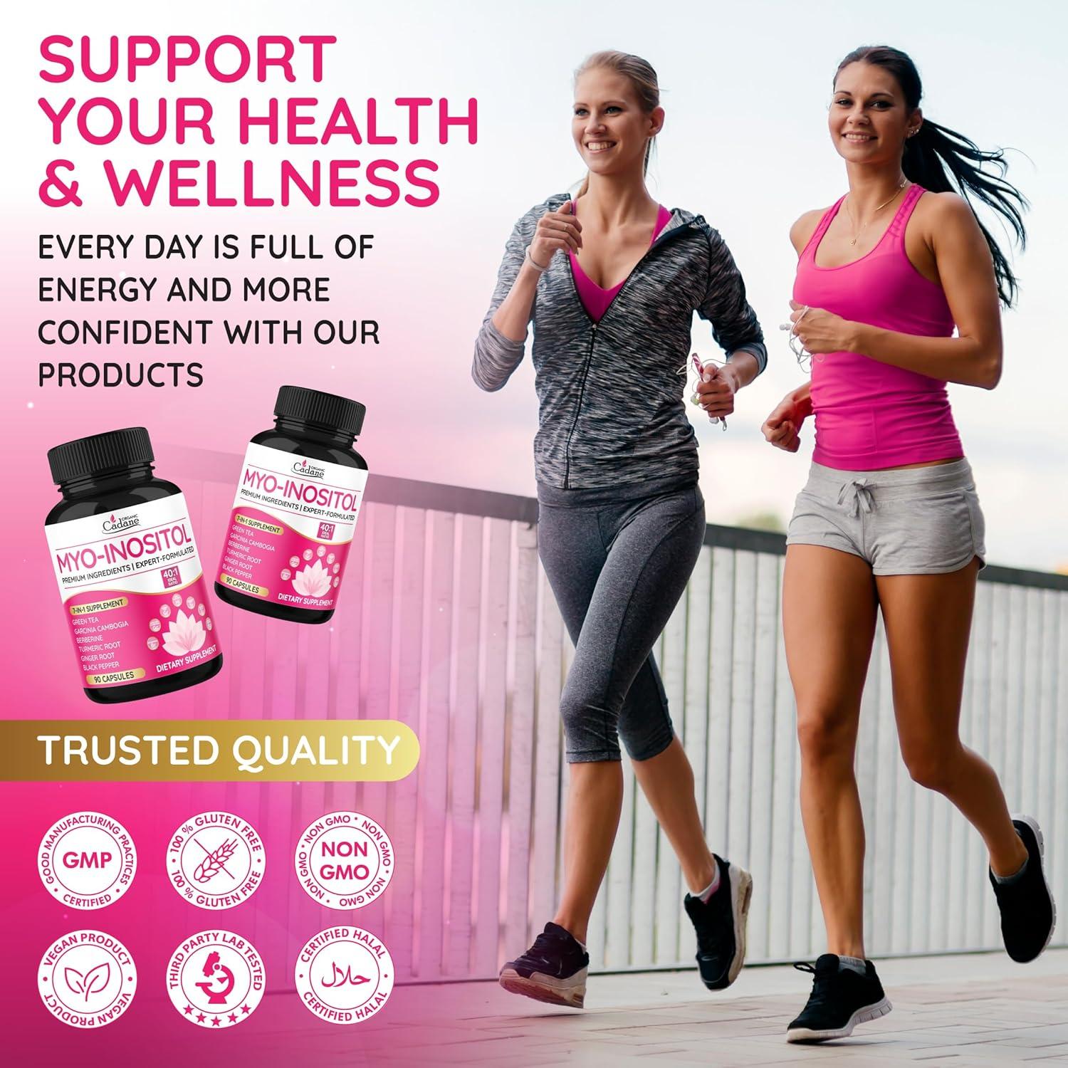 Cápsulas de Myo Inositol Orgánico Cadane - 90 Unidades