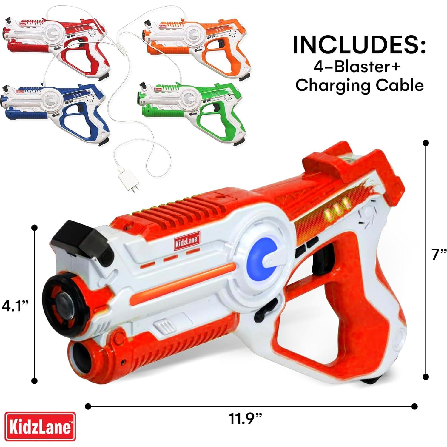 Kidzlane Conjunto 4 Pistolas Laser Tag Recargables