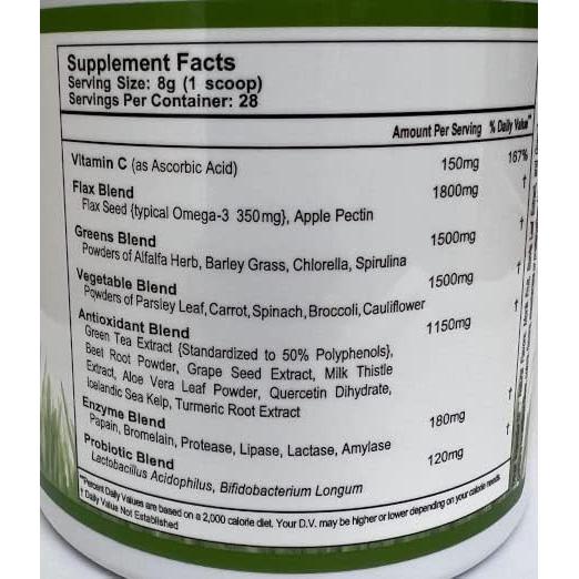 Suplemento Super Omega Greens 256g - Antioxidantes y Probioticos
