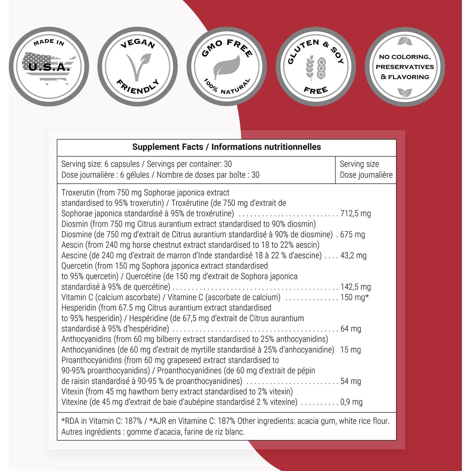 Suplemento VeinoMax Supersmart - 180 Cápsulas Vegetarianas