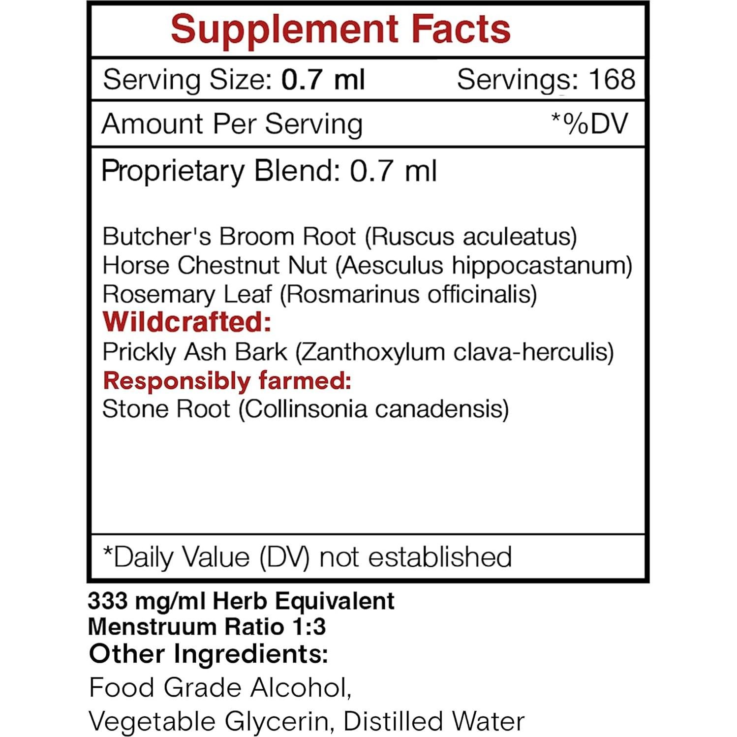 Extracto Herbal Tónico de Vena 118.29 ml - Secretos de la Tribu