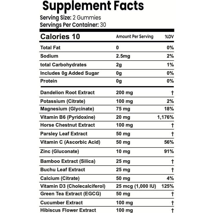Gomitas Diuréticas NutraPerfecto 30g - Alivio Hinchazón y Digestión