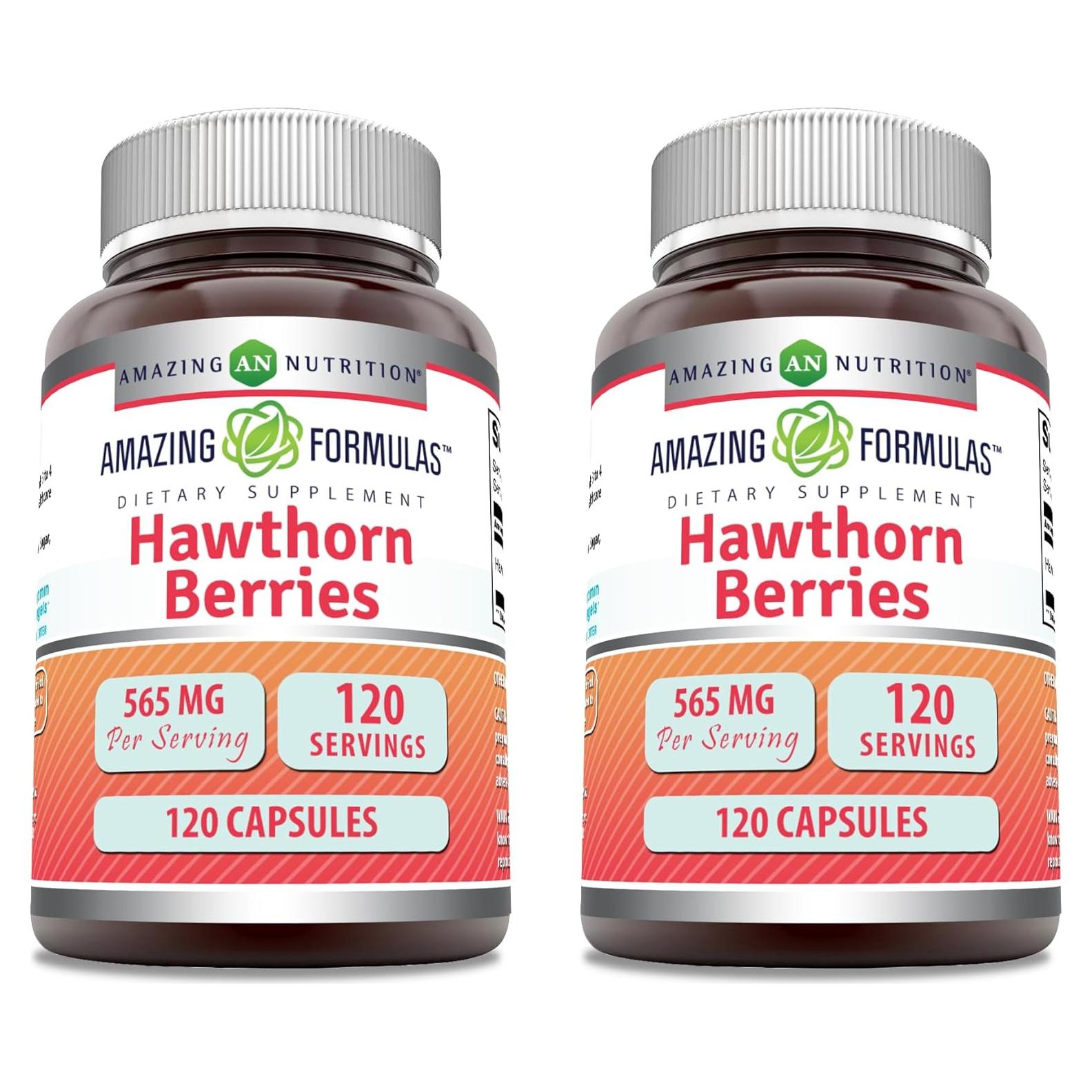 Suplemento de Bayas de Espino Asombroso 565 Mg 120 Cápsulas