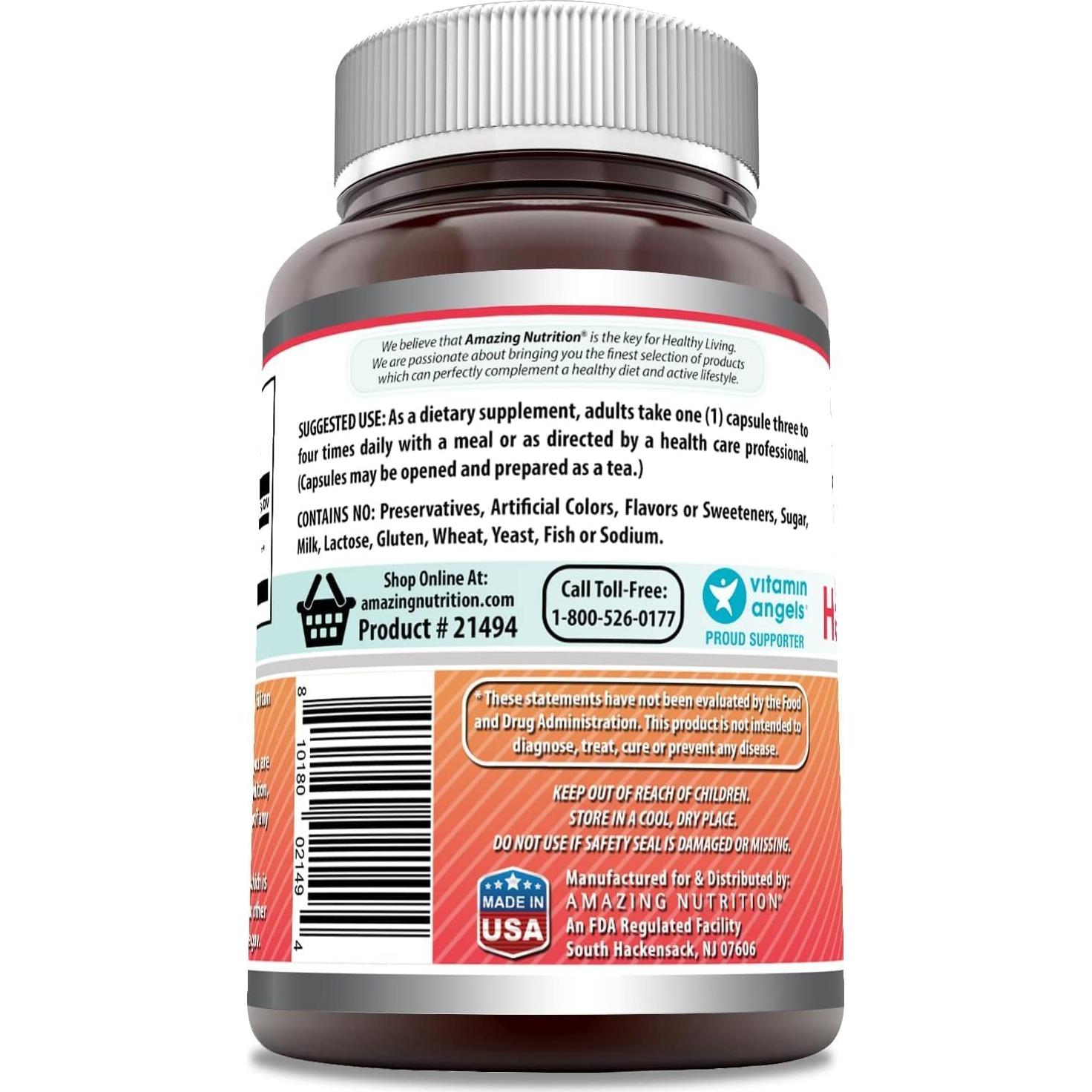 Suplemento de Bayas de Espino Asombroso 565 Mg 120 Cápsulas