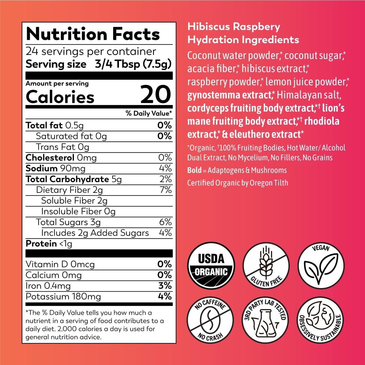 Té Helado Orgánico Rasa Frambuesa Hibisco 170g - 24 Porciones