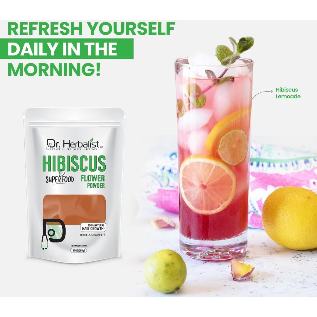 Polvo de Hibisco Dr. Herbalist 200g - Belleza y Bienestar