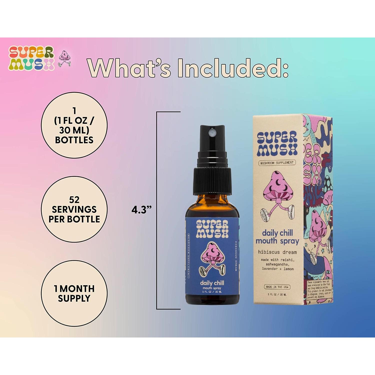 Spray Bucal SuperMush Daily Chill 30ml | Suplemento Relajante