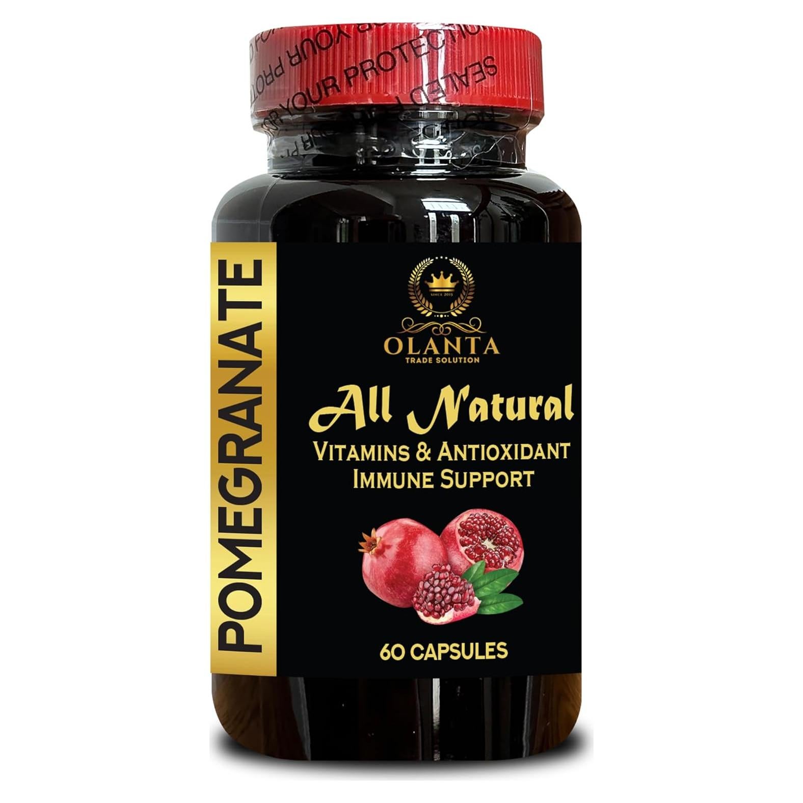 Suplemento de Granada Vitalabs - Antioxidante Vegano 60 Cápsulas