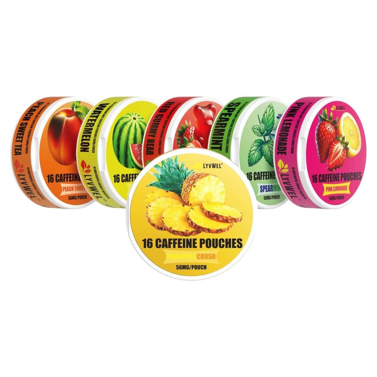 Pouches de Energía LyvWel 56mg - 6 Sabores, 96 Pouches