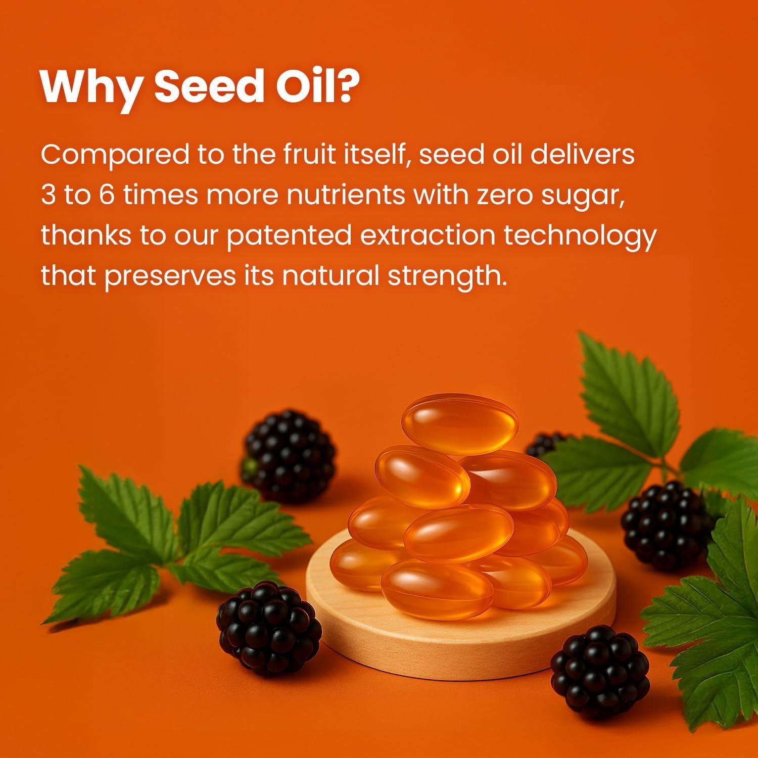 Aceite de Semilla de Mora Negra Coreana K-Berry Kim's Table 30 Cápsulas