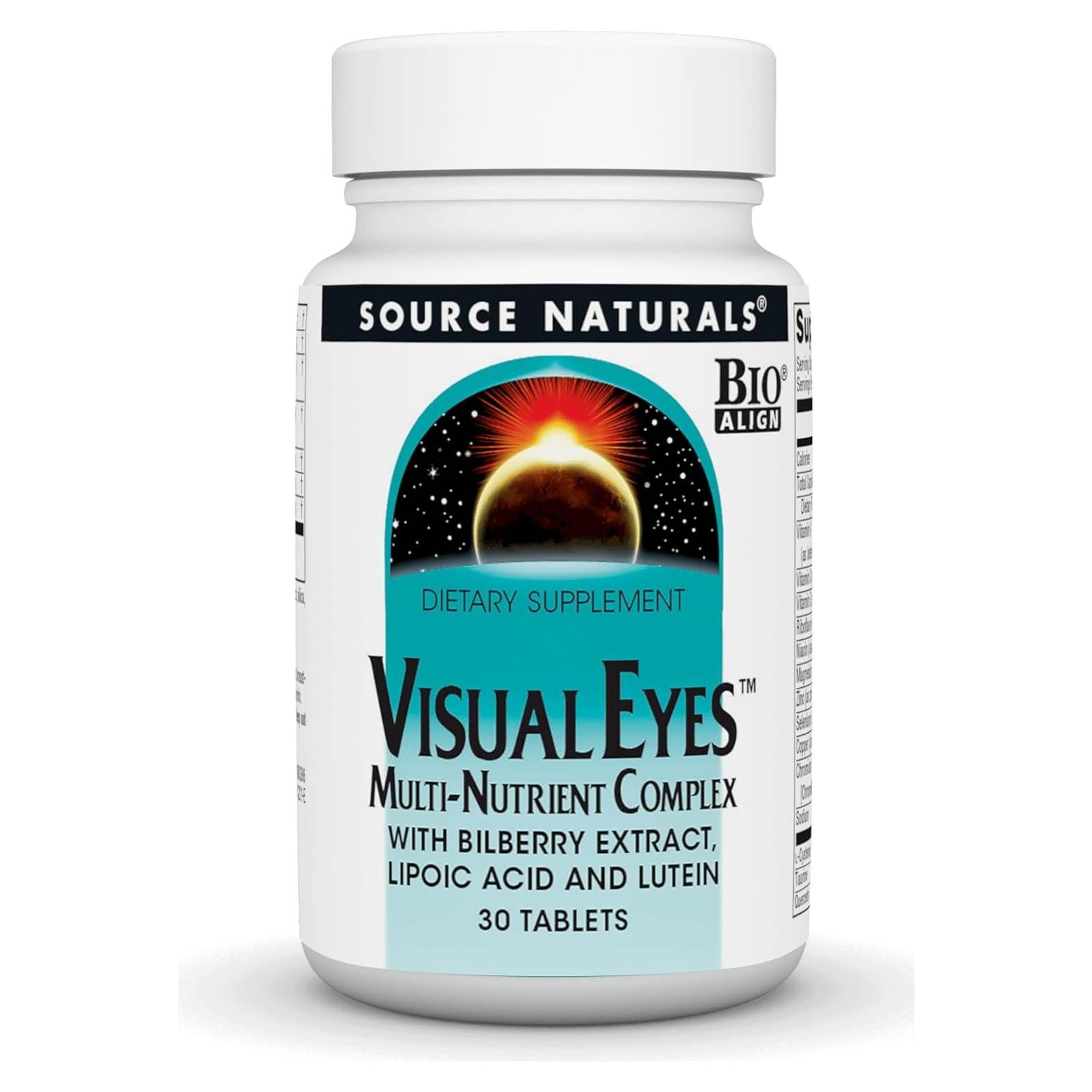 Suplemento Dietético Visual Eyes Source Naturals - 30 Tabletas