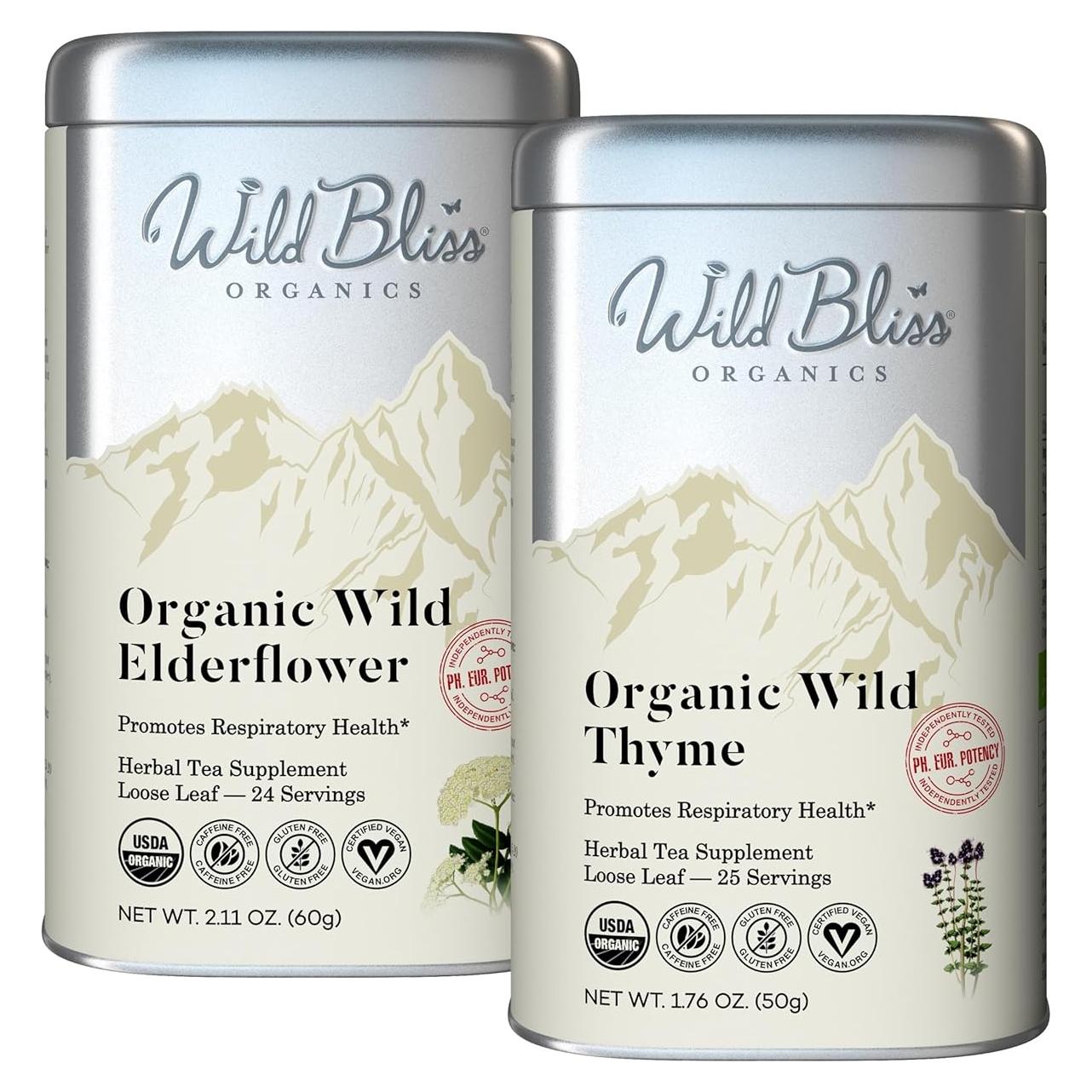 Té Orgánico de Flor de Saúco y Tomillo - 50 Porciones