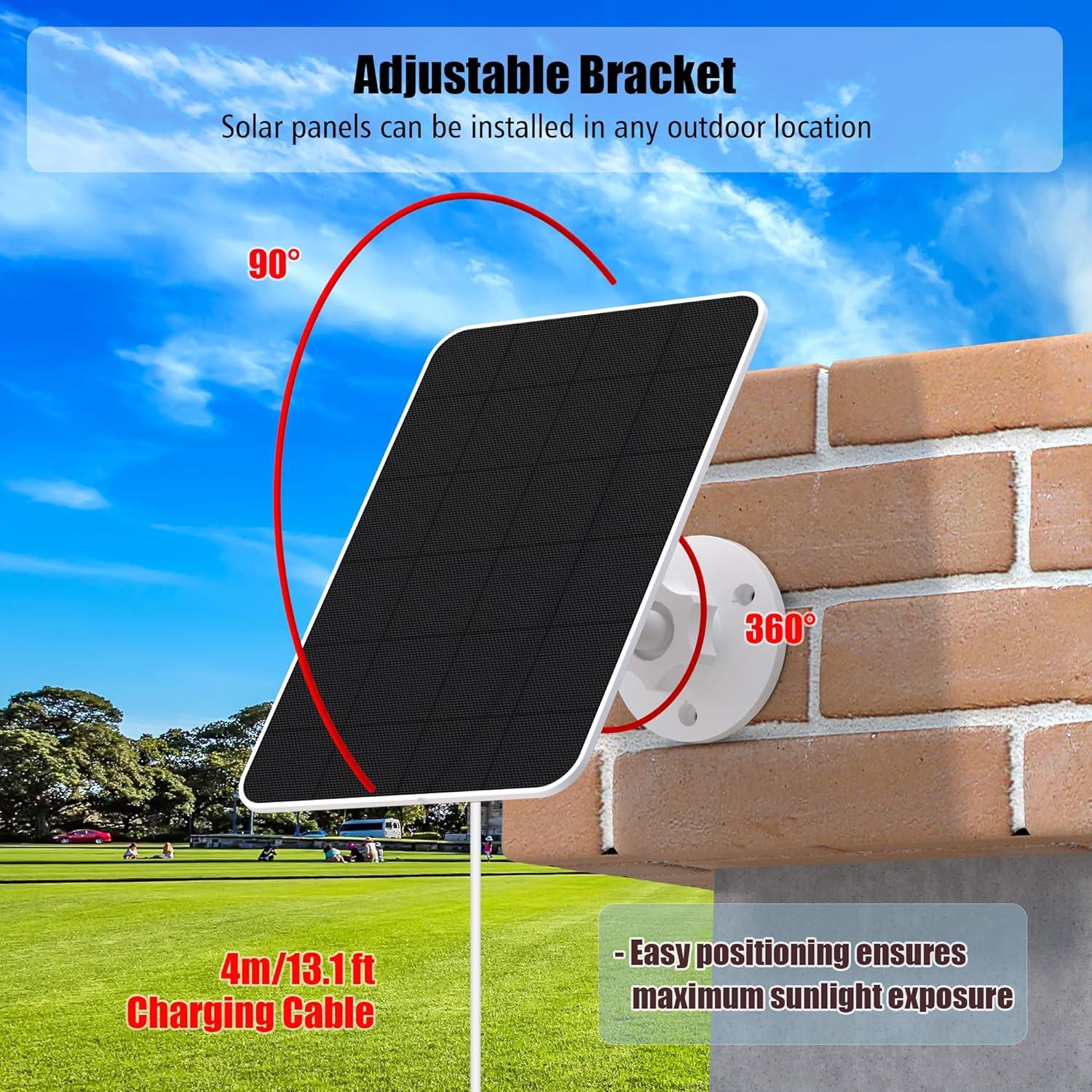 Cargador Solar Rhorawill 5V 4W para Cámara Arlo Pro 3/4/5S