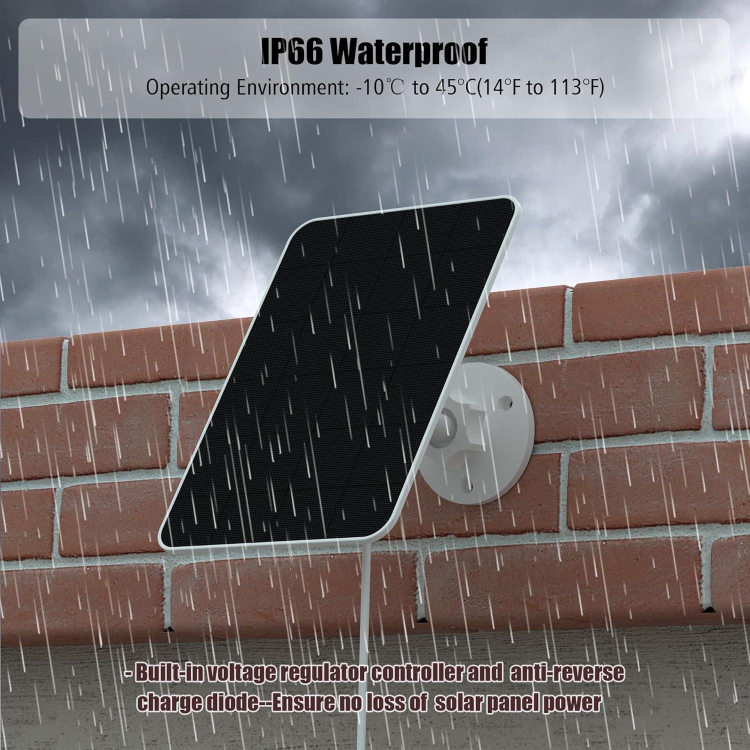 Cargador Solar Rhorawill 5V 4W para Cámara Arlo Pro 3/4/5S